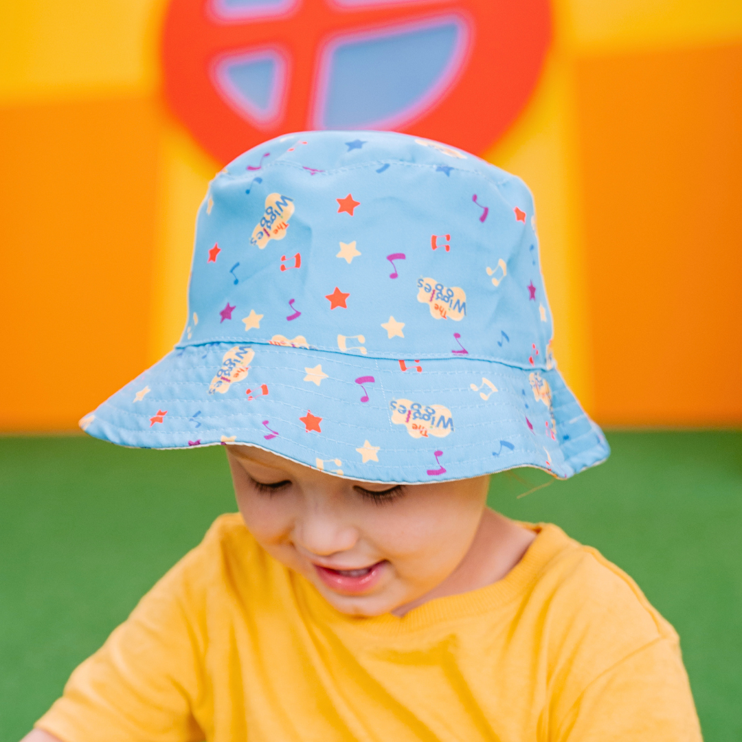 Children's Reversable Bucket hat Blue/White