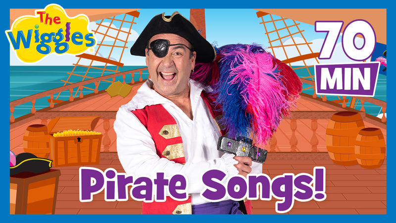 Promotional image for 'Pirate Songs' compilation YouTube Video from The Wiggles YouTube channel.